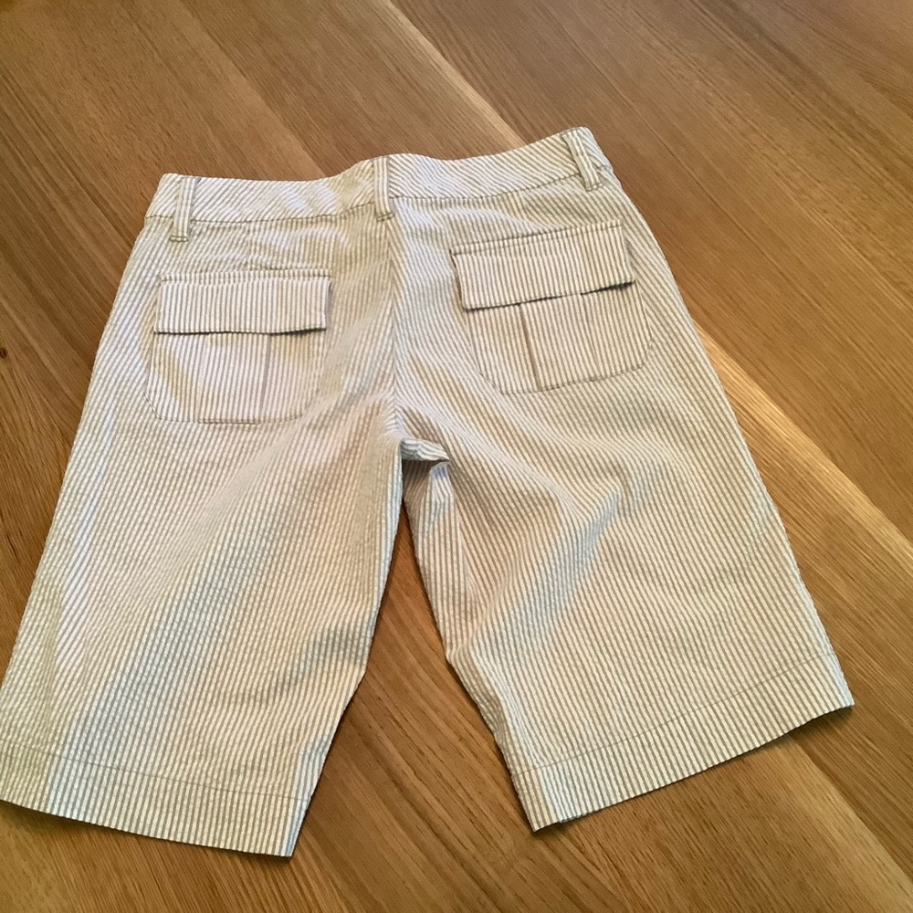 Tan & White Old Navy Seersucker Shorts